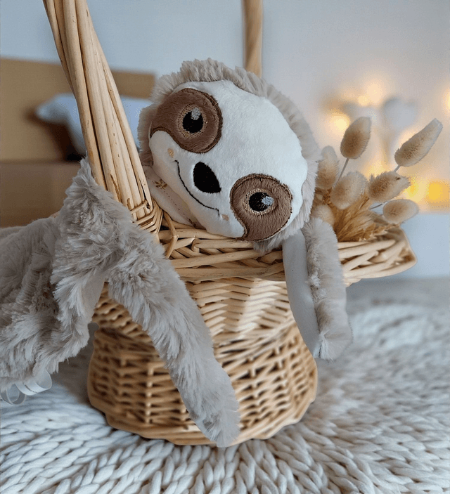 Doudou paresseux fourrure