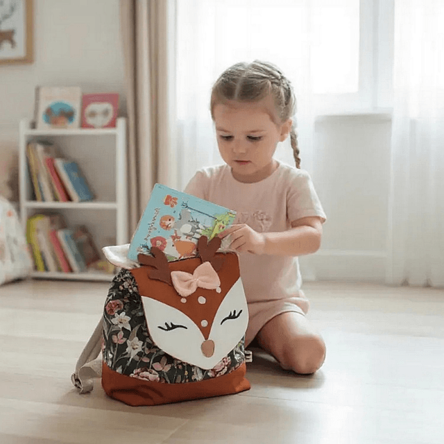 Sac à dos biche faon pour maternelle, crèche...