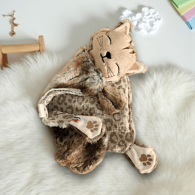Chaton fourrure et double gaze Oeko Tex 